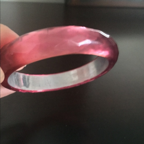Pink Acrylic Bangle - Picture 7 of 9